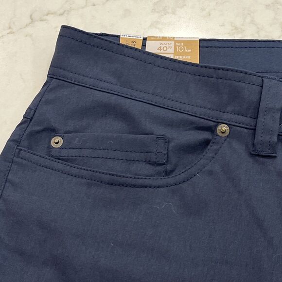 prAna NEW Brion Pants Mens 40x32 Dark Blue Standard Fit Water Repellent Hiking - Picture 5 of 12